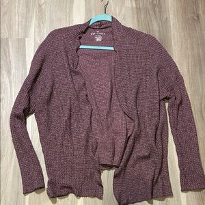 AE Soft & Sexy Plush Women’s Maroon Cardigan Sweater